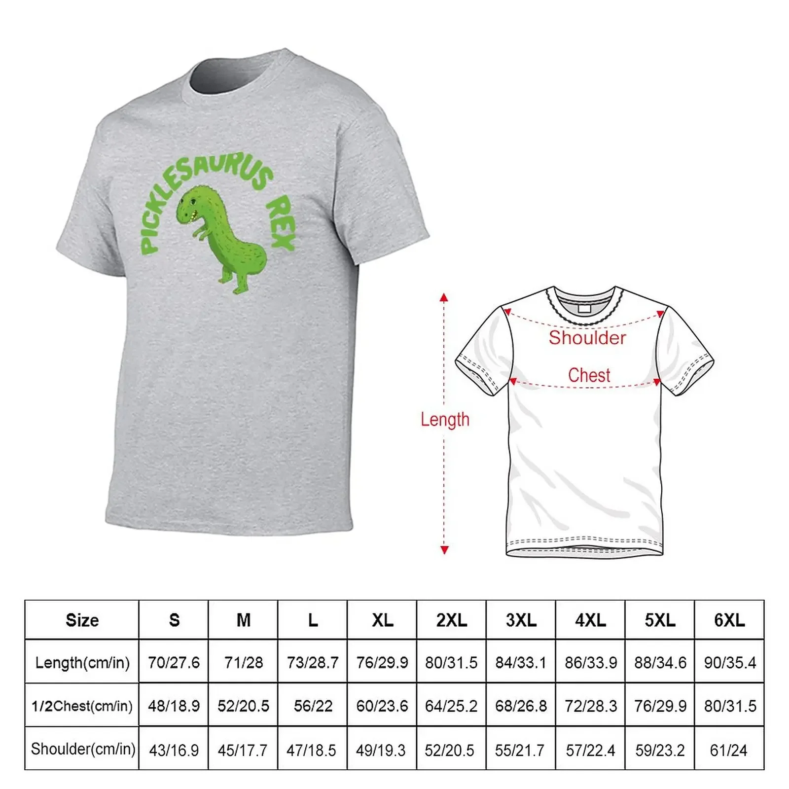 New Picklesaurus Rex, Pickle Dino T-Shirt black t shirt T-shirt short t-shirts man men clothing