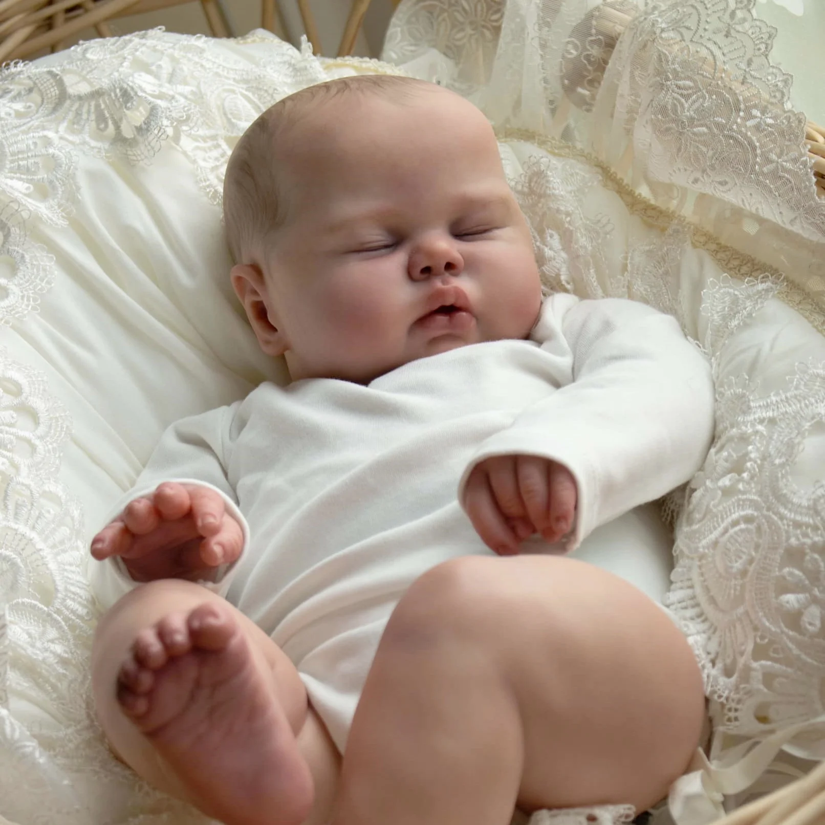 

BZDOLL 20Inch 3D Skin With 50CM Asleep Fat Reborn Baby Doll For Kids Vinyl Limbs Cloth Body Babies Dolls Lifelike Birthday Gift