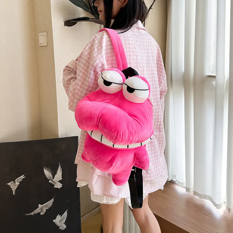 Anime novo estilo crayon shinchans boneca de pelúcia piggy mochila animação dos desenhos animados grande capacidade mochila boa aparência presente aniversário