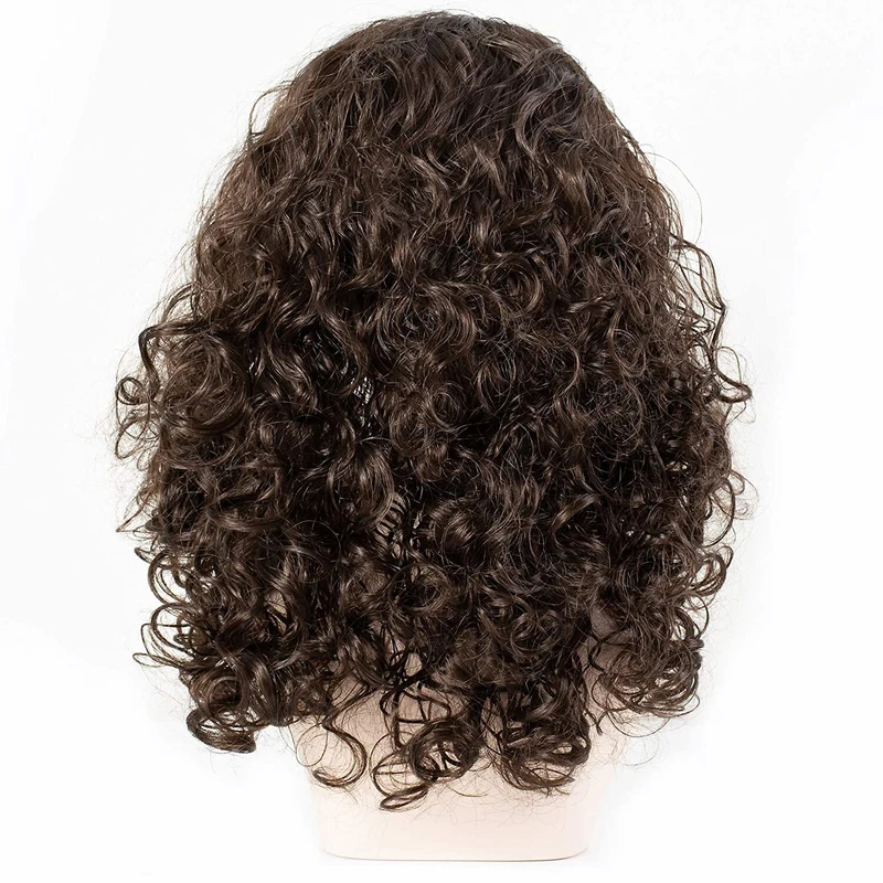 Onedor Kids Long Curly Hair Halloween Cosplay Wig (Chocolate Brown Brunette)