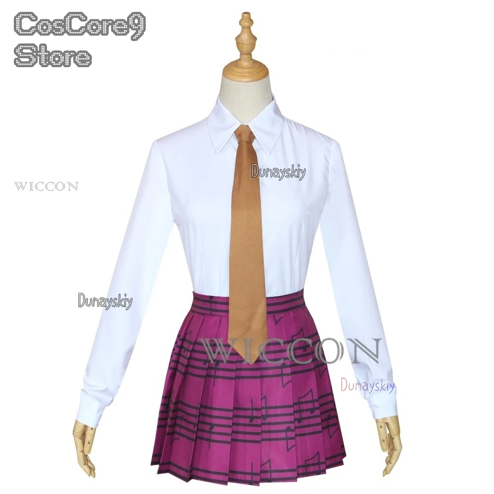 Anime Dangaronpa Kaede Akamatsu Cosplay Kostum Tank Top Short Skirt Pleated Skirt JK School Uniform Halloween Party Set