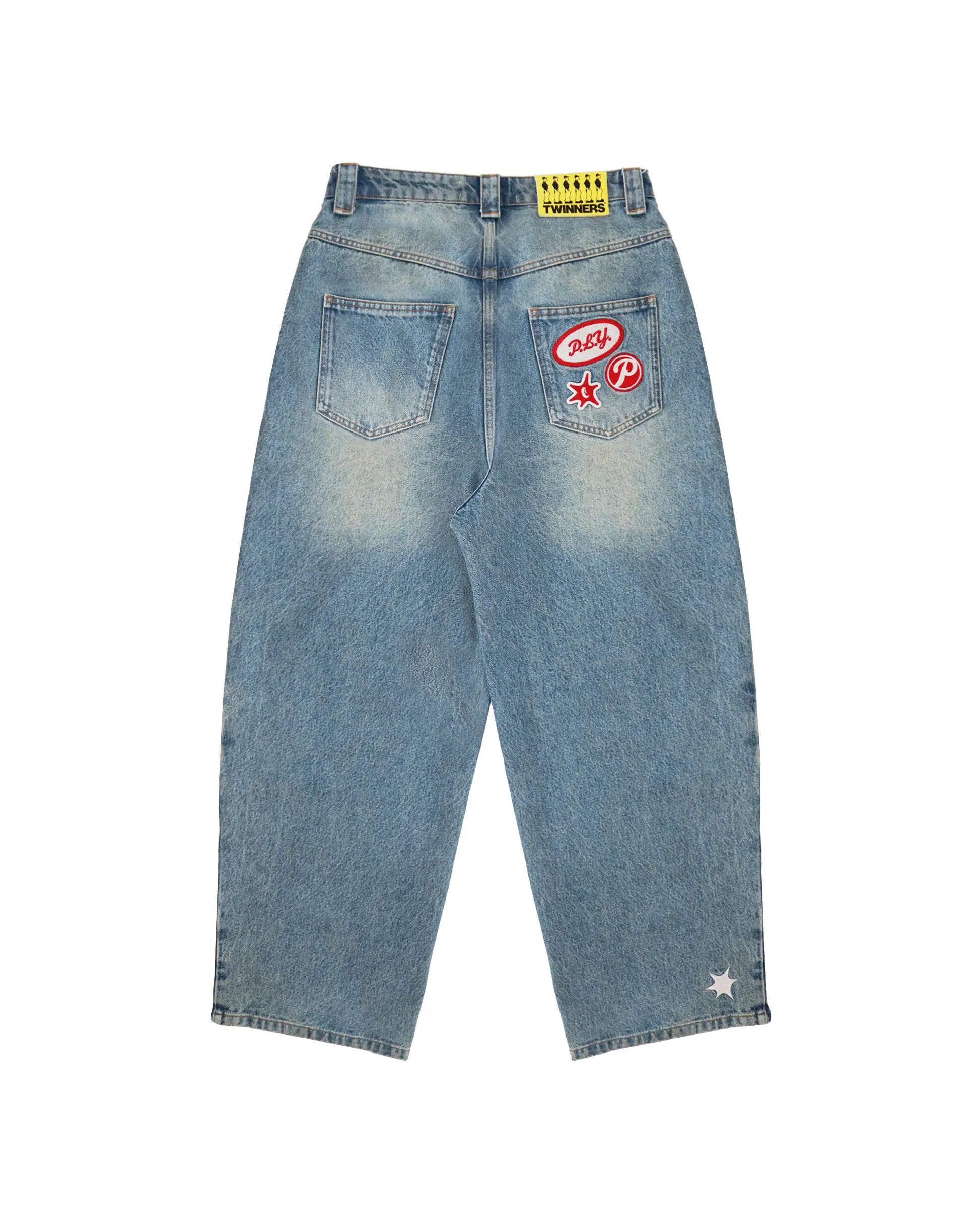 Jeans jeans de perna larga azul de cintura baixa para mulheres e homens, calças largas vintage, streetwear reto, projeto Harajuku, novo, Y2K, 2024