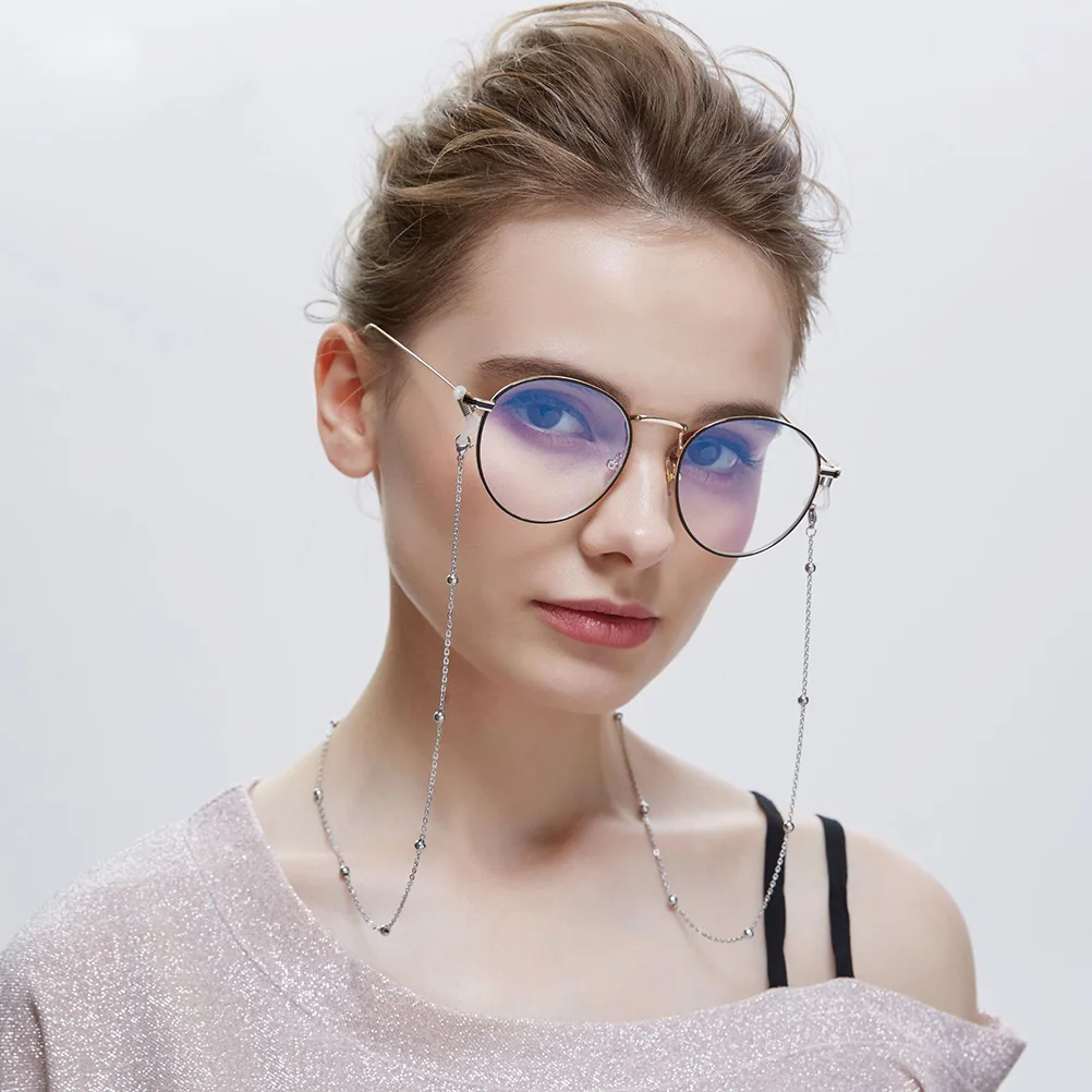 

2Pcs Premium Metal Eyeglasses Chain Reliable Anti-Slip Design Glasses Cord for Reading Sunglasses Eyewear Retainer Rose Gold