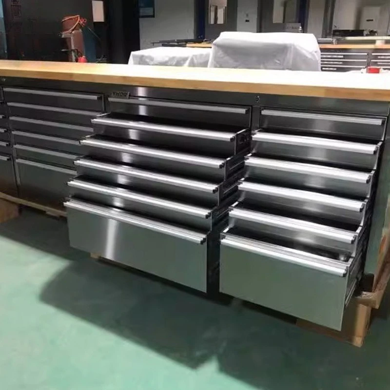 Garage Large Stainless Steel Multifunctional Auto Repair Tool Cabinet Racing Workstation Workbench