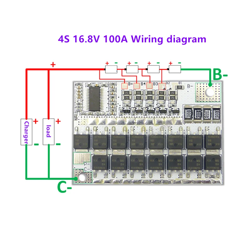 3s/4s/5s Bms 12v 16.8v 21v 3.7v 100a Li-ion Lmo Ternary Lithium Battery Protection Circuit Board Li-polymer Balance Charging