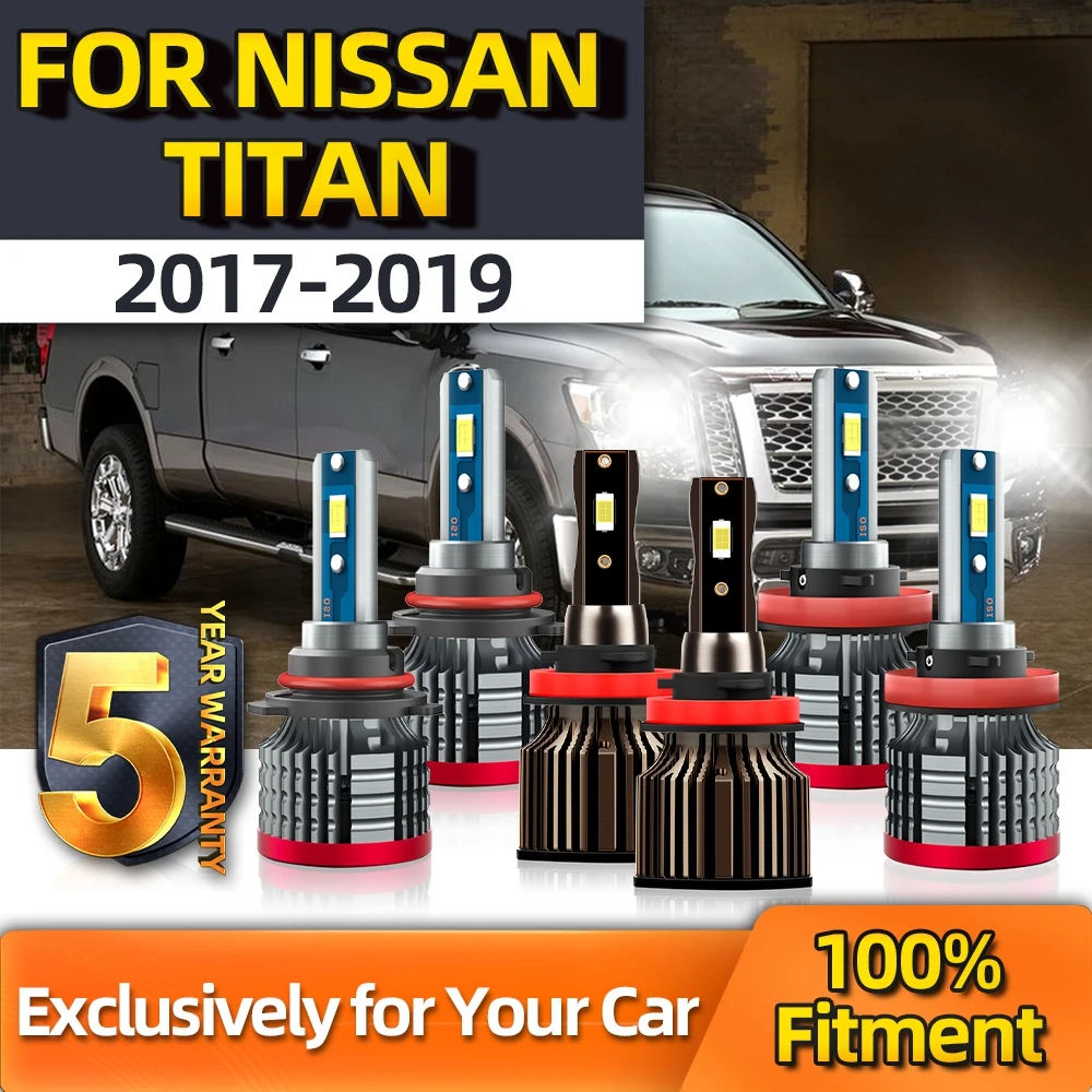 

TEENRAM 6x LED 9005 High H11 Low Beam Combo Bright CSP Lamps Kit White 12-24V H11 Fog Lamps For NISSAN TITAN 2017 2018 2019