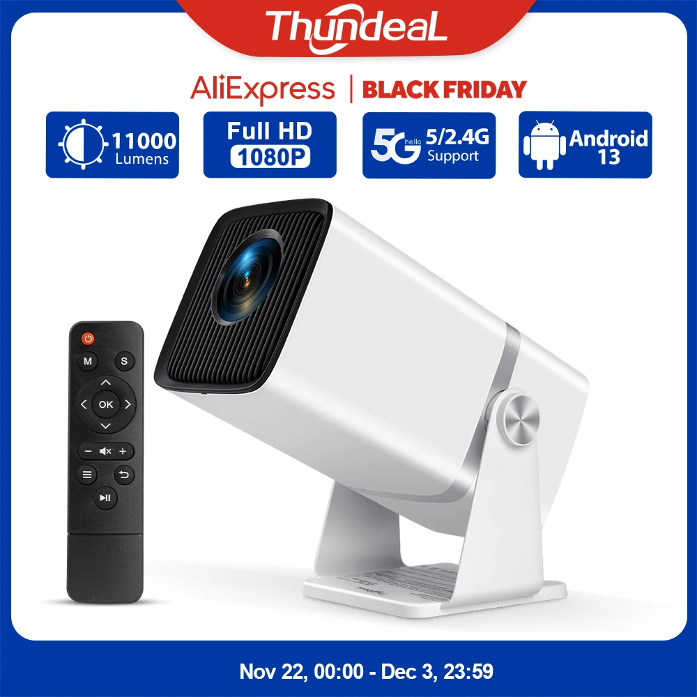 ThundeaL Mini Projector TD80W Full HD 1080P 4K Android WiFi Home Theater Meeting Video Movie TD80 Portable Projetor PK HY320