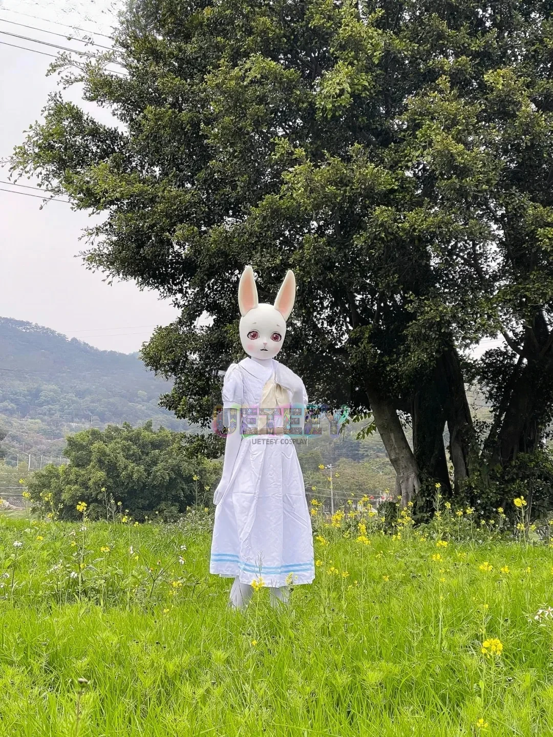 UETEEY Unisex Anime Cos BEASTARS Haru Rabbit Short Sleeve Cosplay Costumes Halloween Christmas Party Sets Uniform Suits