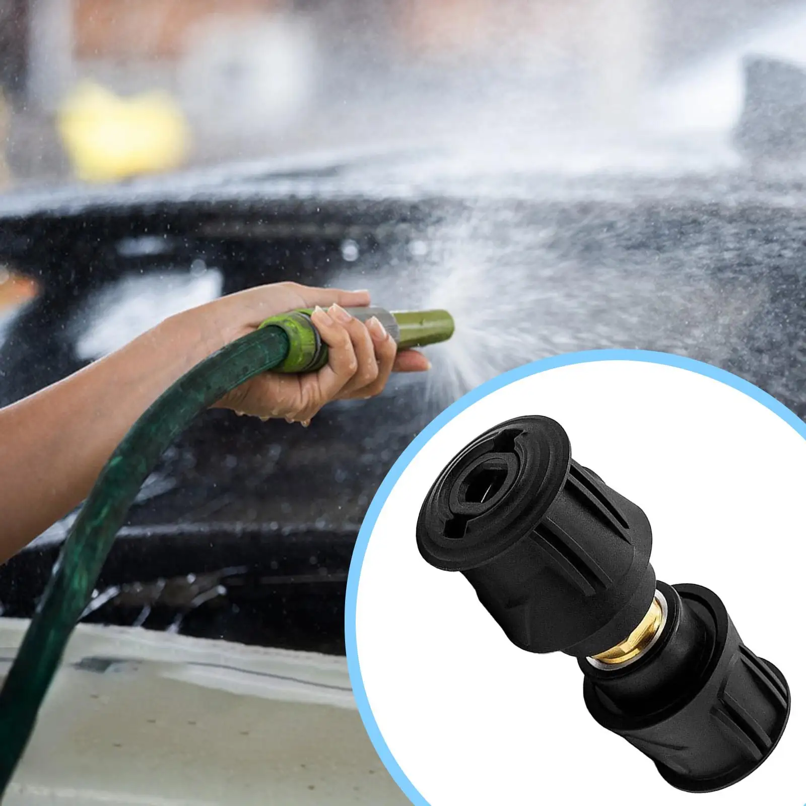 High Pressure Washer Adapter Quick Connect Hose Fitting Durable PP Coupler for Garden Cleaning