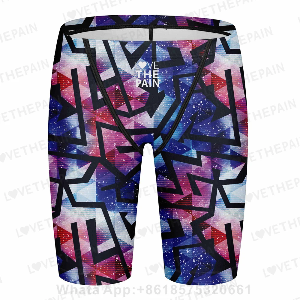 Love The Pain 2023 Men\'s Swimwear Training Swim Shorts Beach Trunks Swimming Pants Swimsuit Jammer Summer Sports Surf Shorts