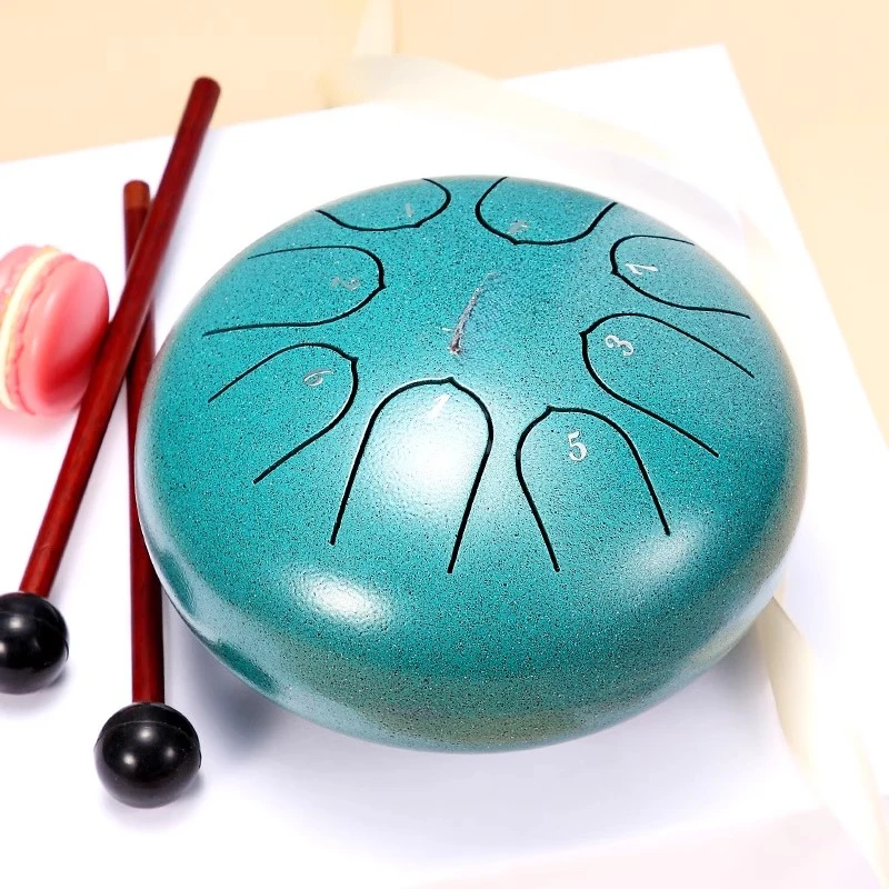 

Drum color Hollow drum, percussion instrument steel tongue 6 inch 8 tone beginner