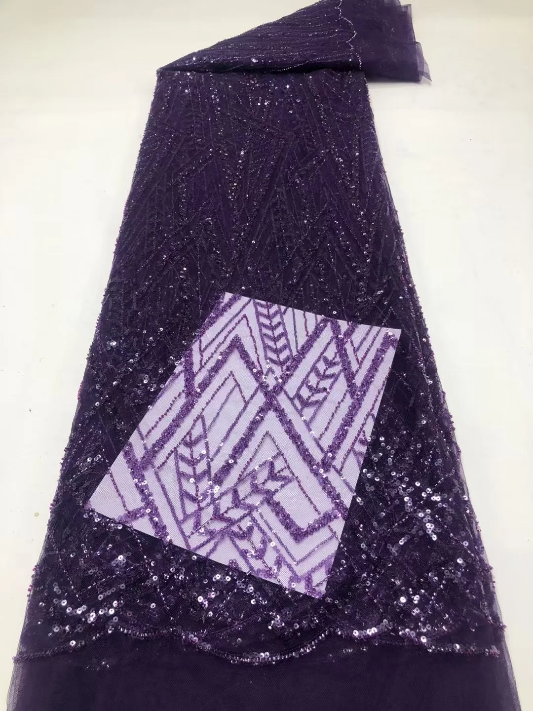 2026 Abito da sposa di moda cucito verde acqua francese con paillettes tulle tessuto di pizzo tessuto di pizzo africano nigeriano di alta qualità