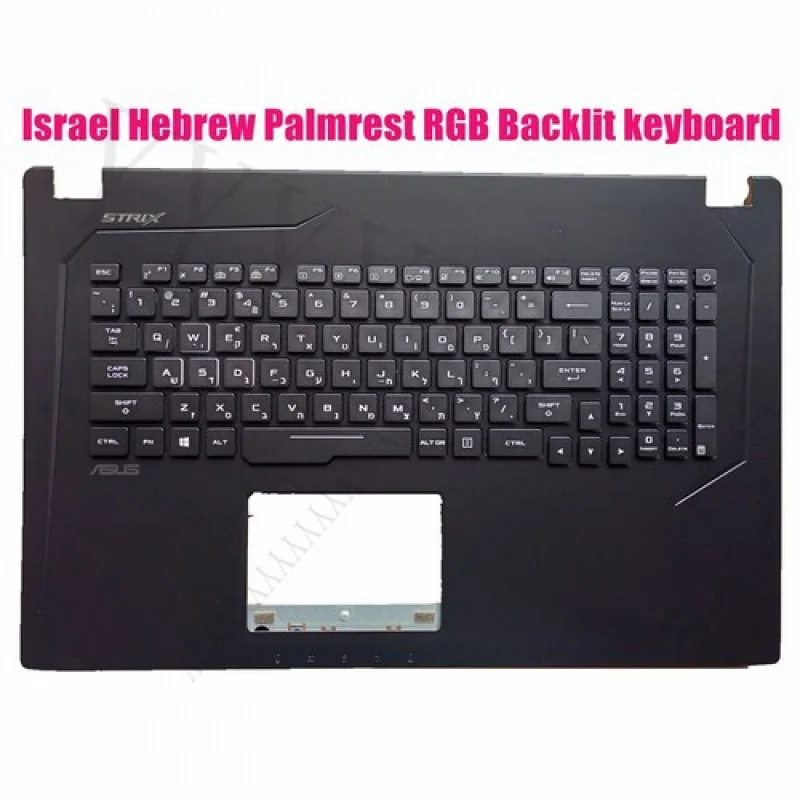

QQ Hebrew-US Palmrest Backlit keyboard for ASUS GL753V GL753VD GL753VE GL753VW