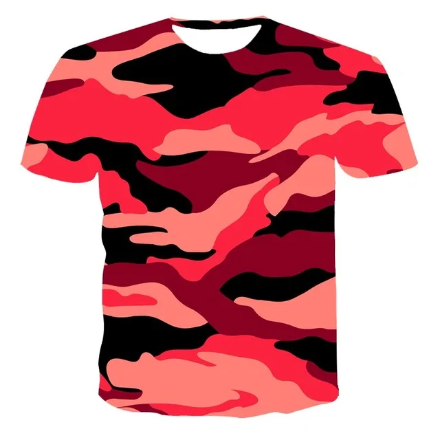 New Camouflage Clothes Leisure Men\'s and Women\'s T-Shirts Casual 3D Print Hip Hop Harajuku Personality Round Neck Short Sleeve