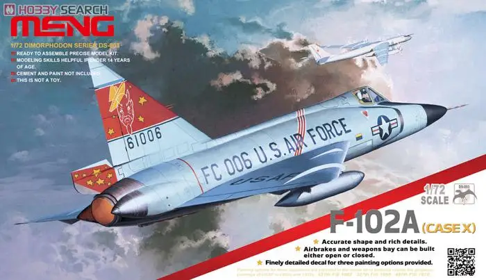 Meng Model DS-003 1/72 DS-003 F102A (Case X) Delta Dagger aircraft