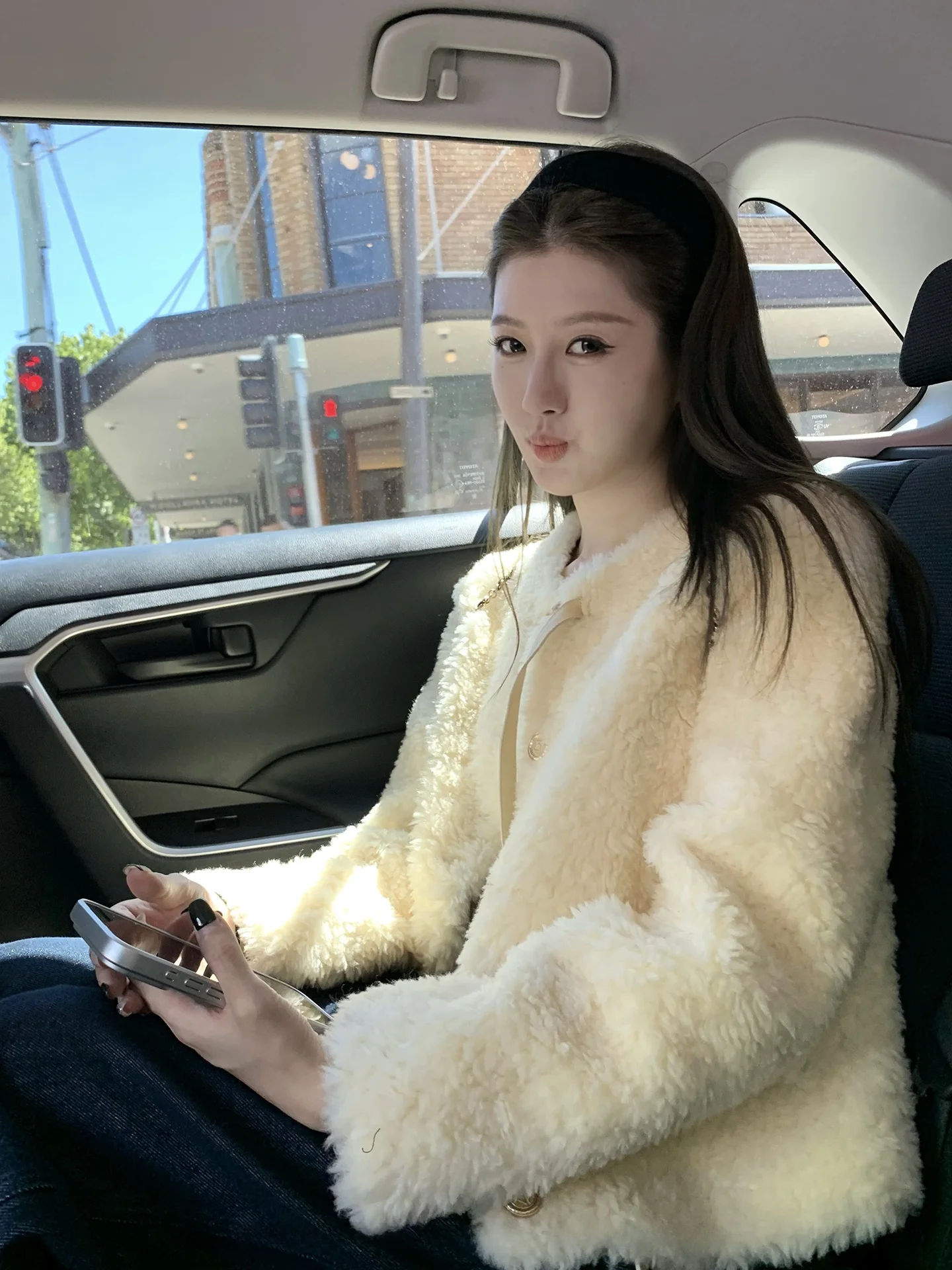 

Женское зимнее модное приталенное пальто WANANTONG из натуральной кожи с поясом и воротником из меха ягненка, с длинными рукавами