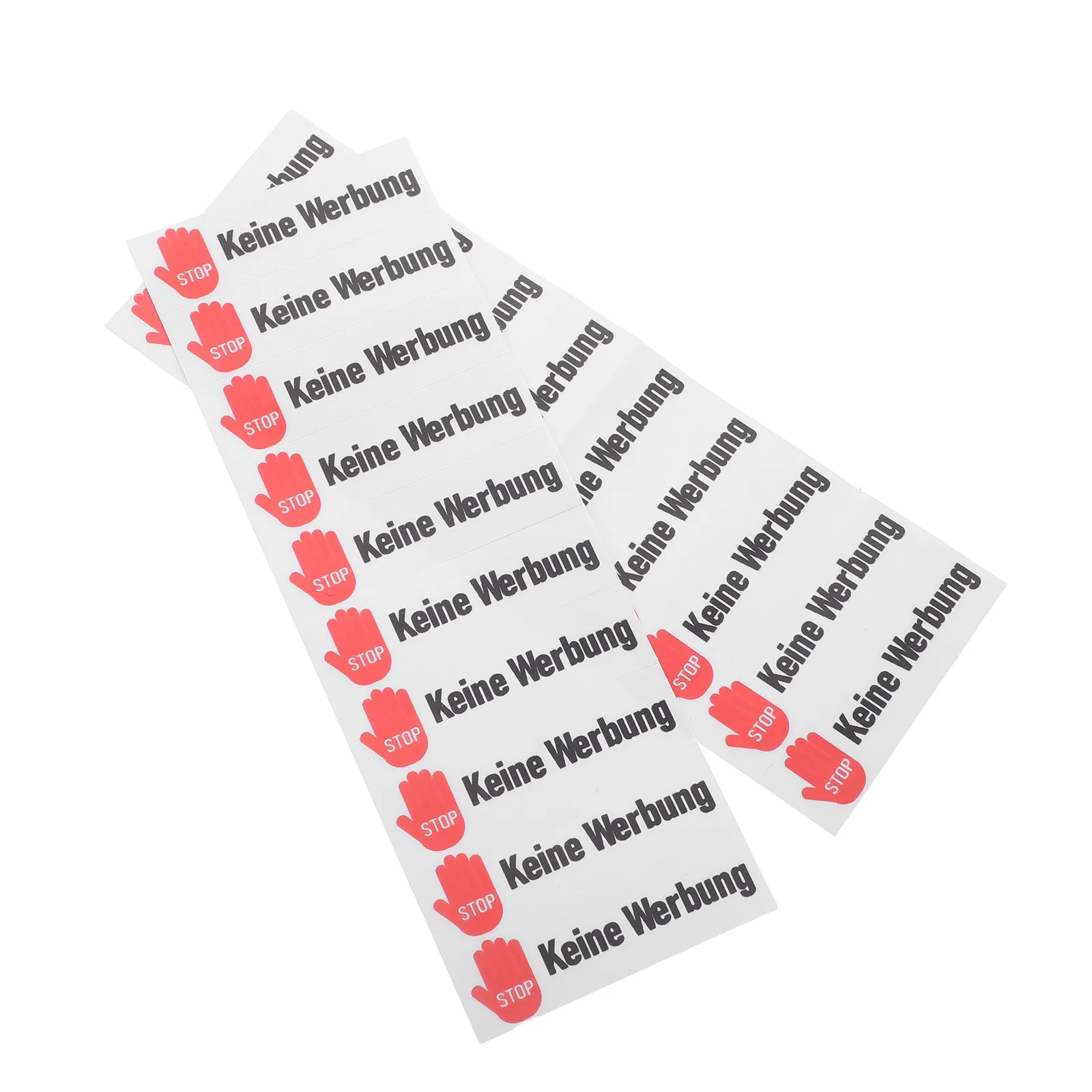 

2 Sheets No Soliciting Sticker Self Adhesive Red Stop Sign PVC Weatherproof Vinyl Decal for Mailbox Door Window Home Office