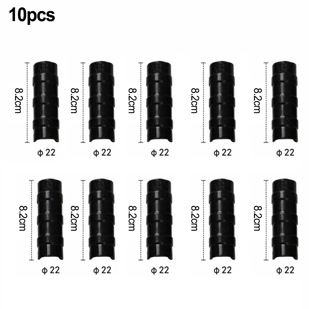 Accessories Connector Garden Tool 10-Pack 22mm 25mm 32mm ABS+PC Black Greenhouse Frame Tubing Kits Membrane Smooth