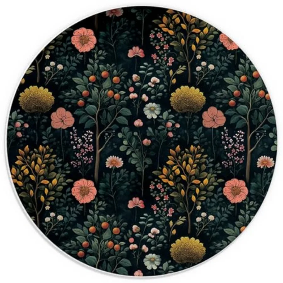 

Dark Moody Floral Mouse Pad for Desk, Dark Cottagecore Wildflower Botanical Aesthetic Mousepads for Wireless Mouse Computers La