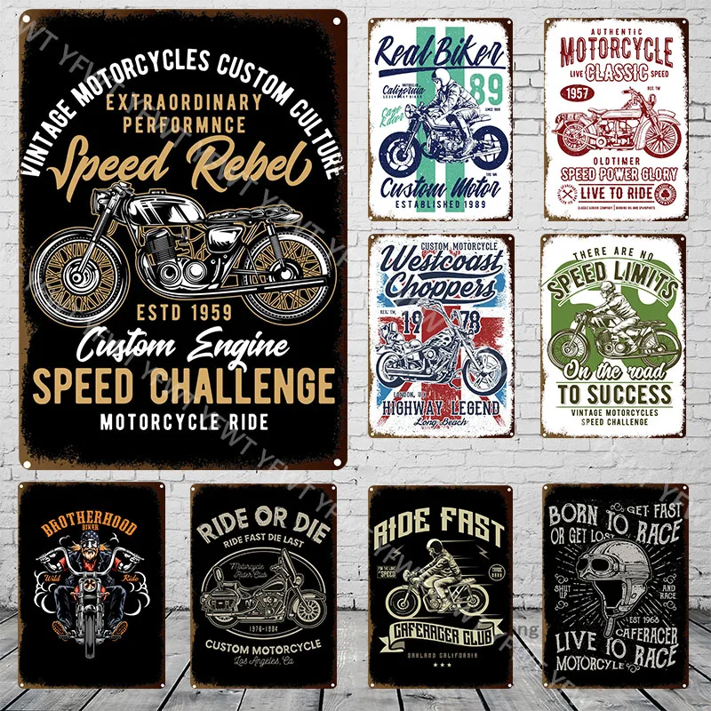 

Classic Motorcycles Metal Tin Signs Poster For Garage Club Store Home Decor Vintage Wall Decoration