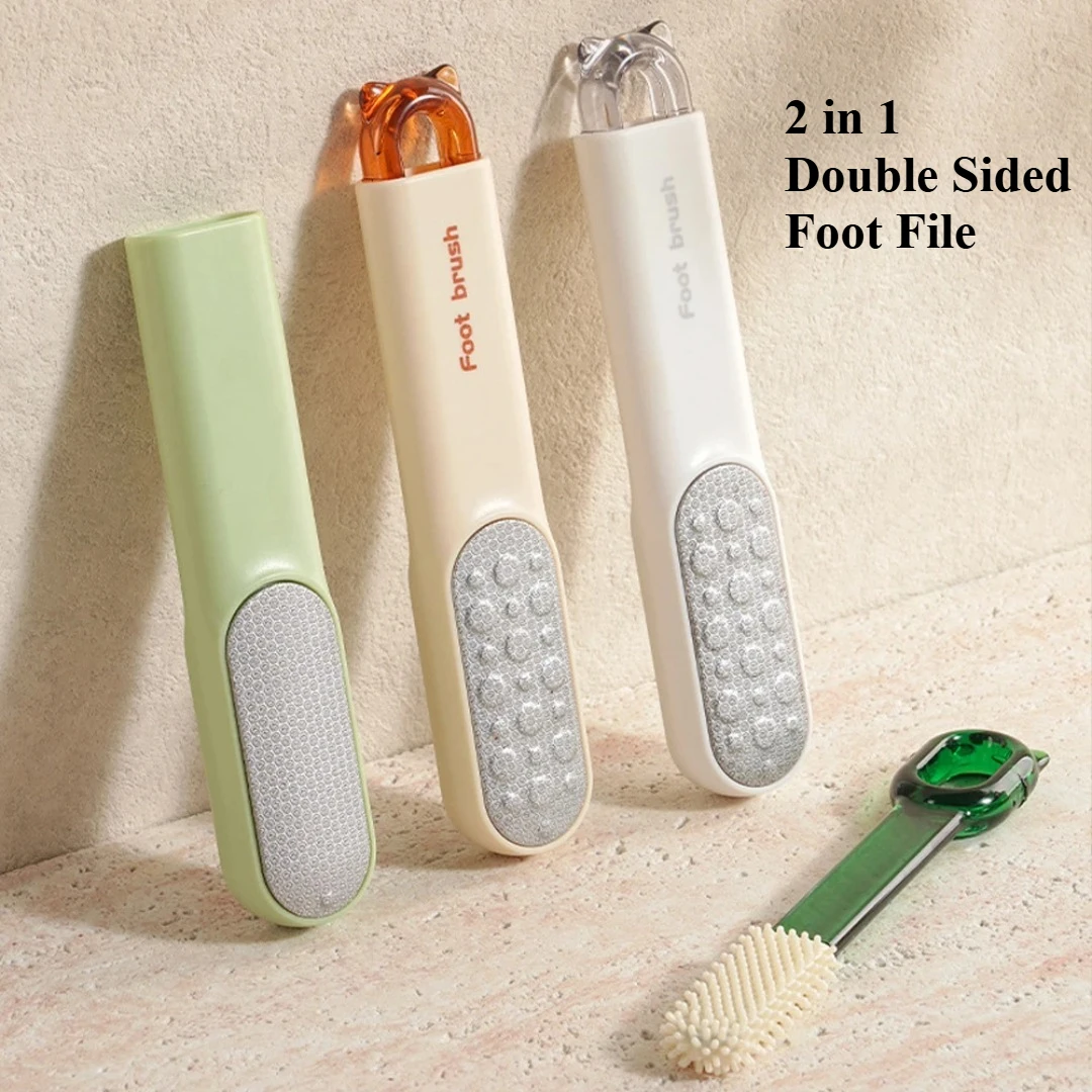 1 قطعة 2 في 1 مزدوجة الوجهين ملف القدم كعب ملف الصلب الجلد الميت الكالس مزيل التقشير العناية بالقدم عرموش المهنية باديكير أداة