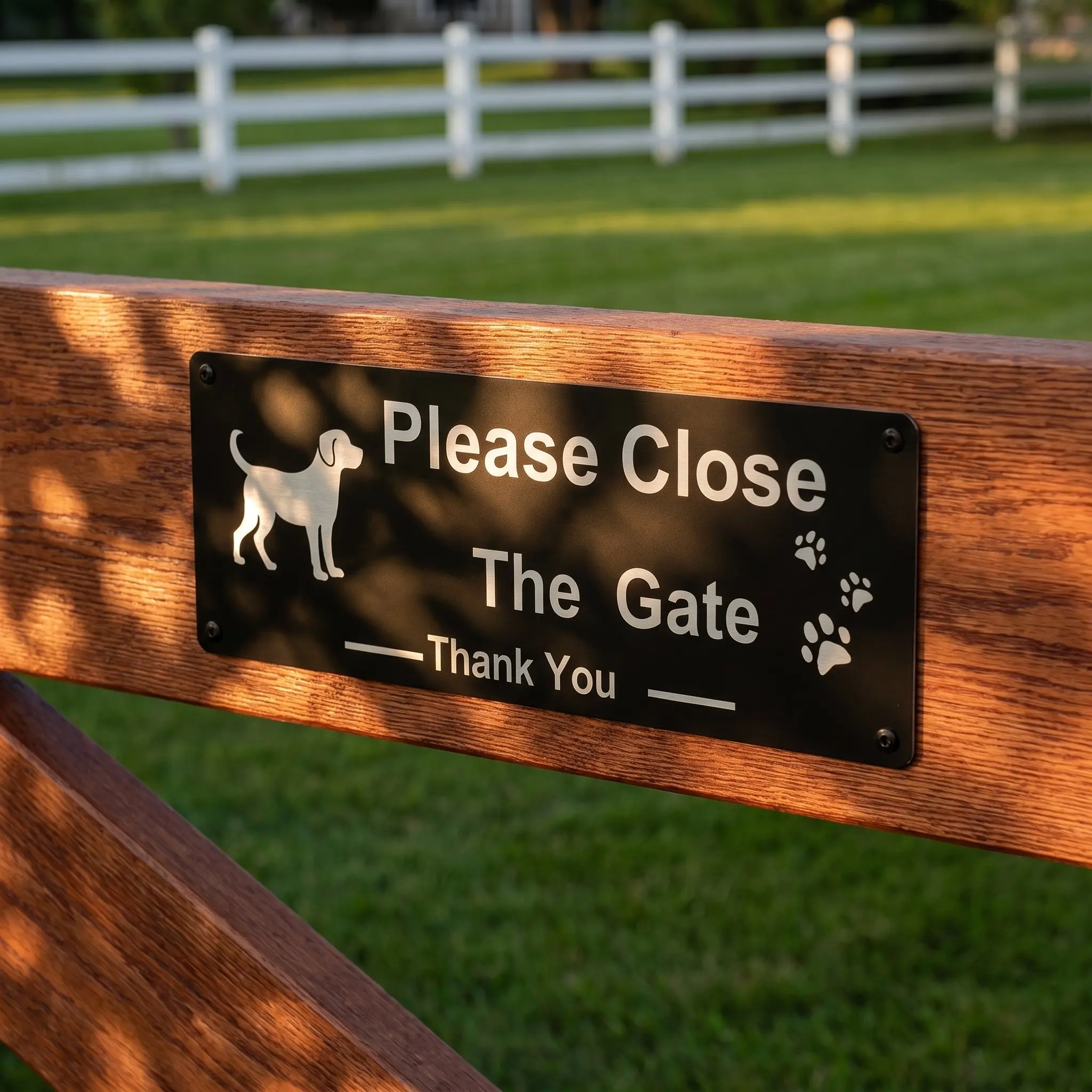 3Pcs Please Keep Door Closed Sign Aluminum Alloy Gate Clear Closure Message Hanging Warning Wall Decorative Attention-grabbing