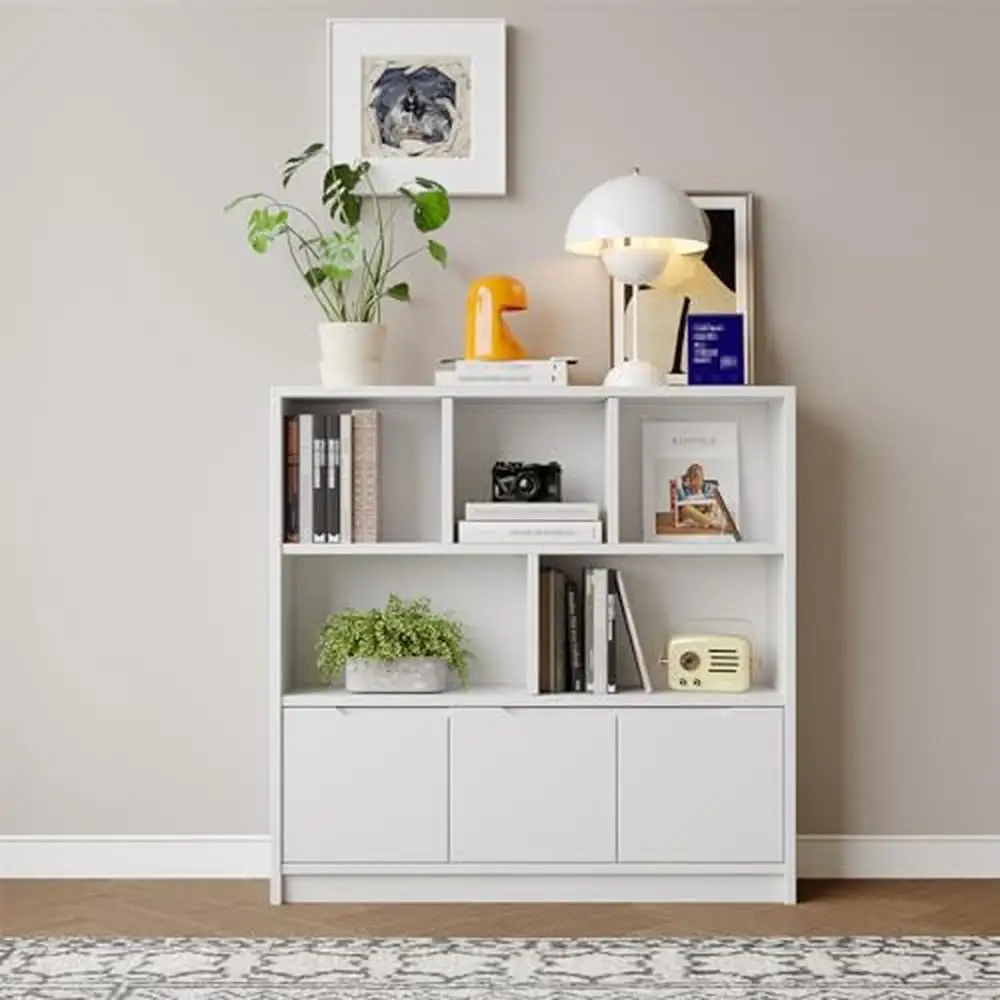 De madeira Standing cremalheira do armazenamento, Estante Aberto, à prova de fogo Cubby Shelf, Fireproof Floor Mount, Sala Quarto e Adulto, 3-Layer, 39,3"