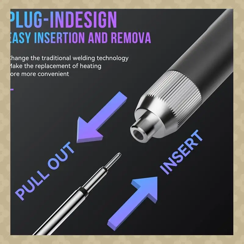 AB45 100W High Power Mini Soldering Iron,Usb Soldering Iron, Soldering Iron Accurate 60-450°C, Welding Pen 2S Fast Heating