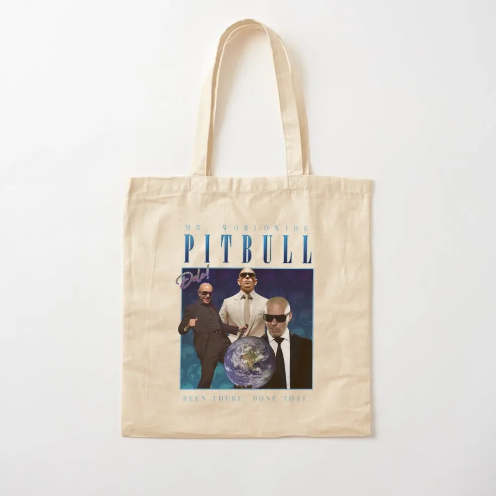 pitbull homage shirt (parody) Tote Bag sac pour femme woman shopping bag bags men men's