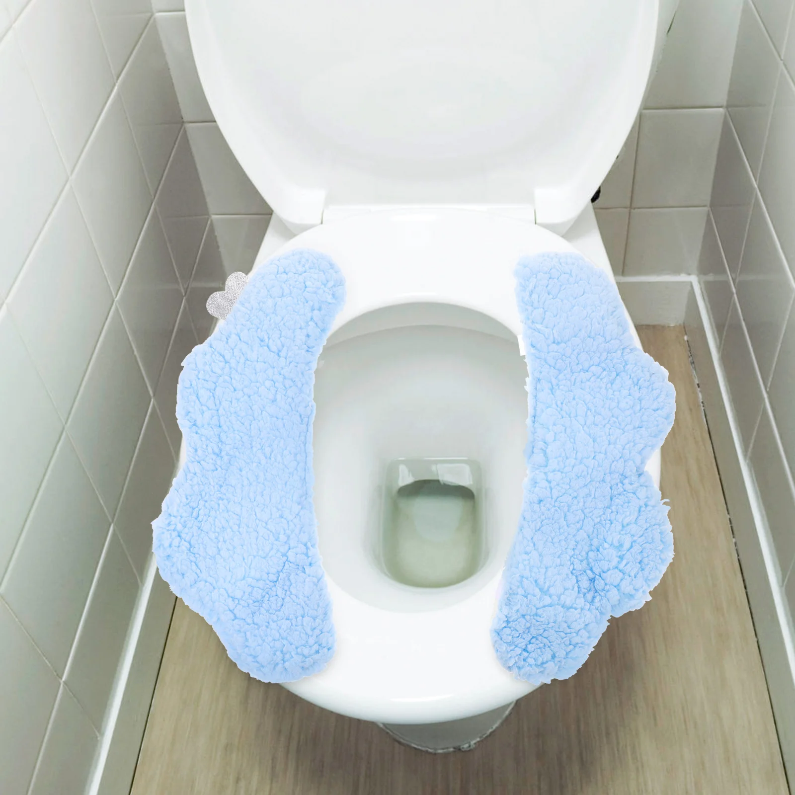 

2 Pcs Seat Cover Cotton Velvet Toilet Pad Child Potty for Flannel Seats Cushion