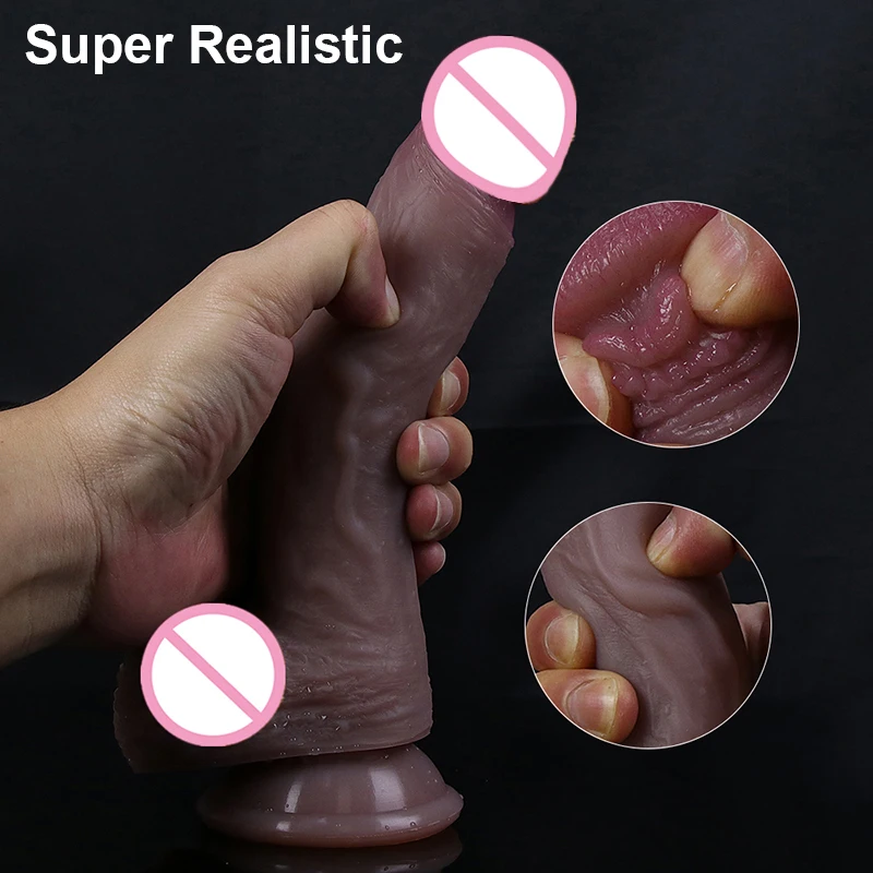 Top Cock Realistic Dildo Black Big Dick Huge Penis Adults Anal Sex Toys Vagina Strapon Masturbators For Woman G-spot Stimulator