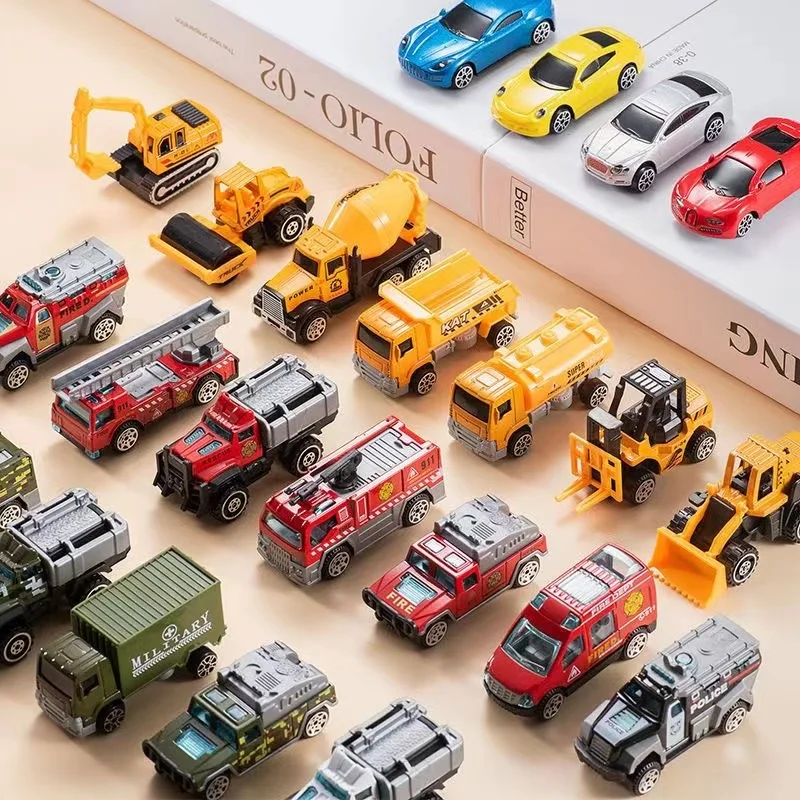 60/2000  Simulation alloy car children glide toy car engineering fire alarm car military series model pendent toys