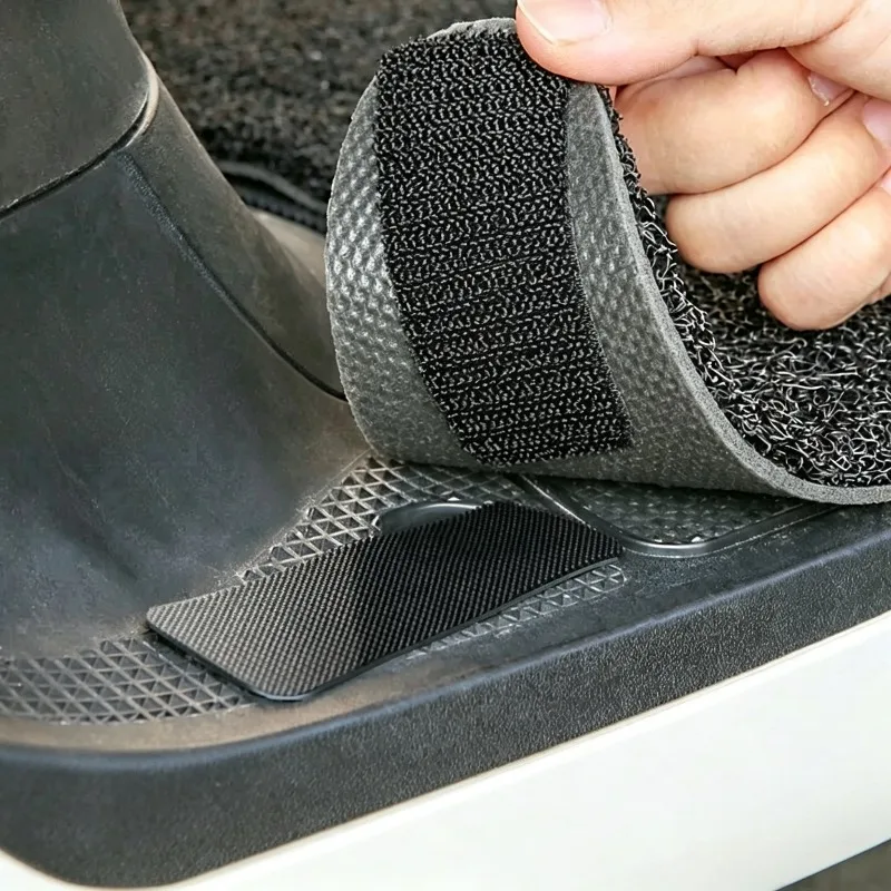 Black Double Sided Carpet Fixing Stickers High Adhesive Home Car Floor Mats Foot Mats Fixed Patches Anti Skid Grip Tapes