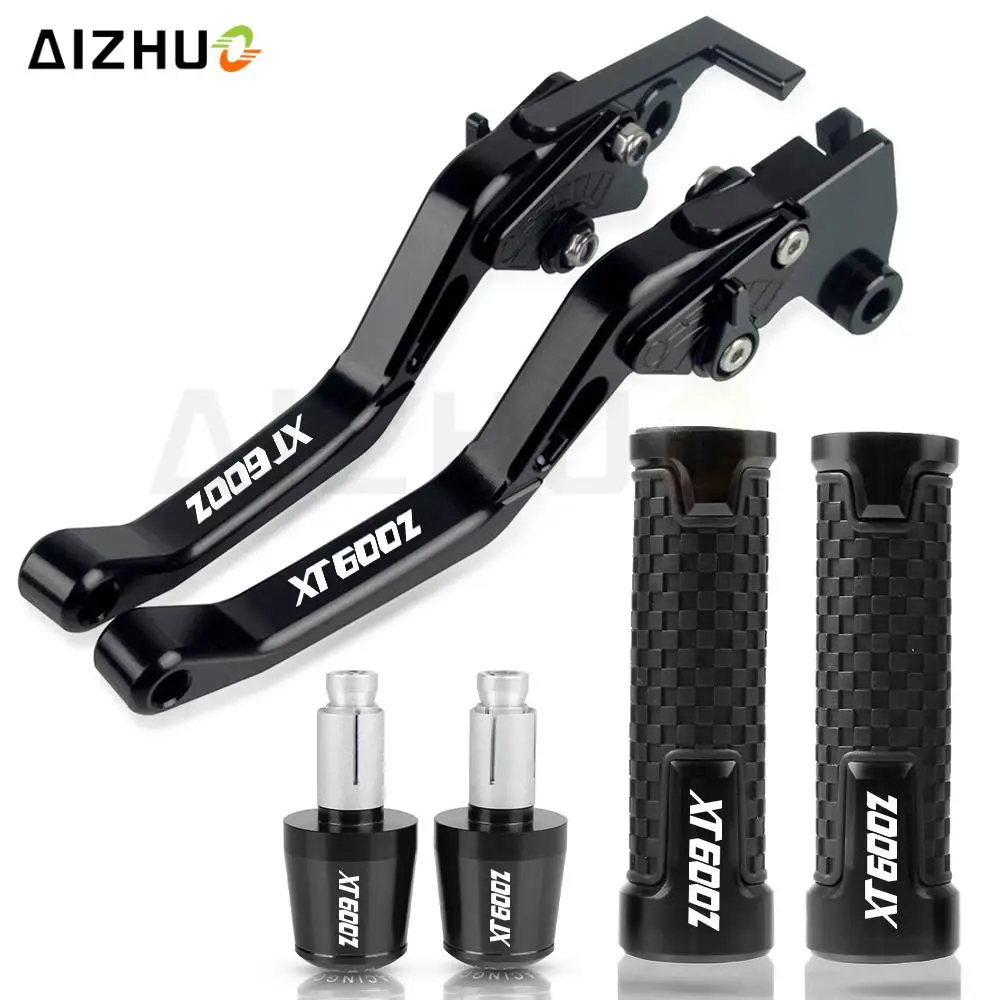 XT 600Z Motorcycle Aluminum Brake Clutch Levers Handlebar Hand Grips ends For YAMAHA XT600ZTENERE XT600Z TENERE 1987 1988-1992