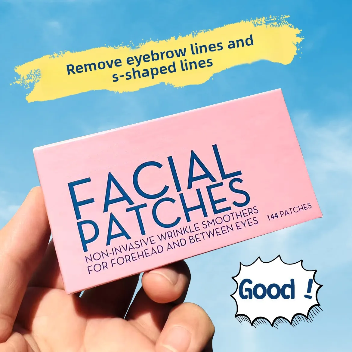 

Invisible Face Smoothing Patches, Forehead & Smile Line Minimizing, Hydrating Gel Sheets for Glabella & Nasolabial