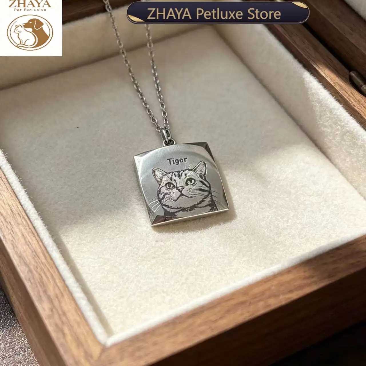 Custom Pet Necklace Pendant Cat Dog Memorial Jewelry Original Simple Trendy DIY Charm Gift ZHAYA