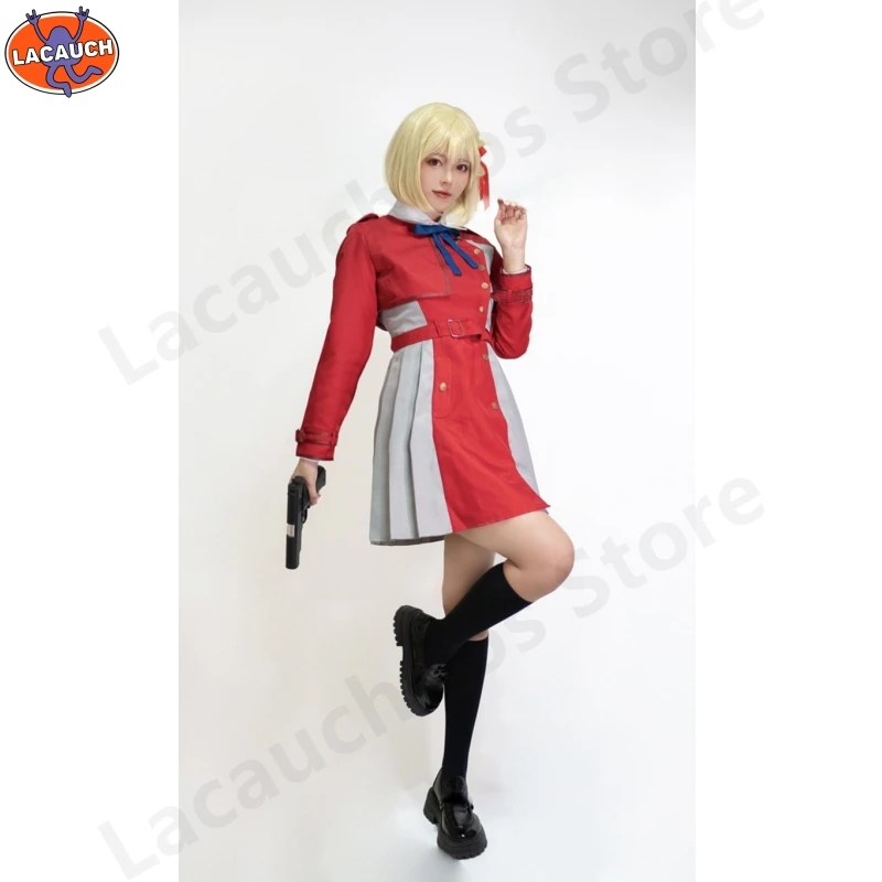 コスプレ衣装 Lycoris Recoil 西木ギチサトアニメレッドガールエージェント JK 制服ドレス衣装井上タキナかつらハロウィン女の子