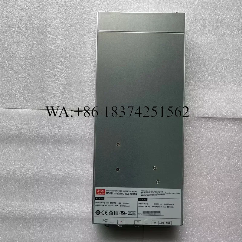 Wmwmnu for WELL BIC-2200 Series Bidirectional AC/DC Power Supply Energy Recovery CAN/V/W 12/24/48/96V Voltage Output