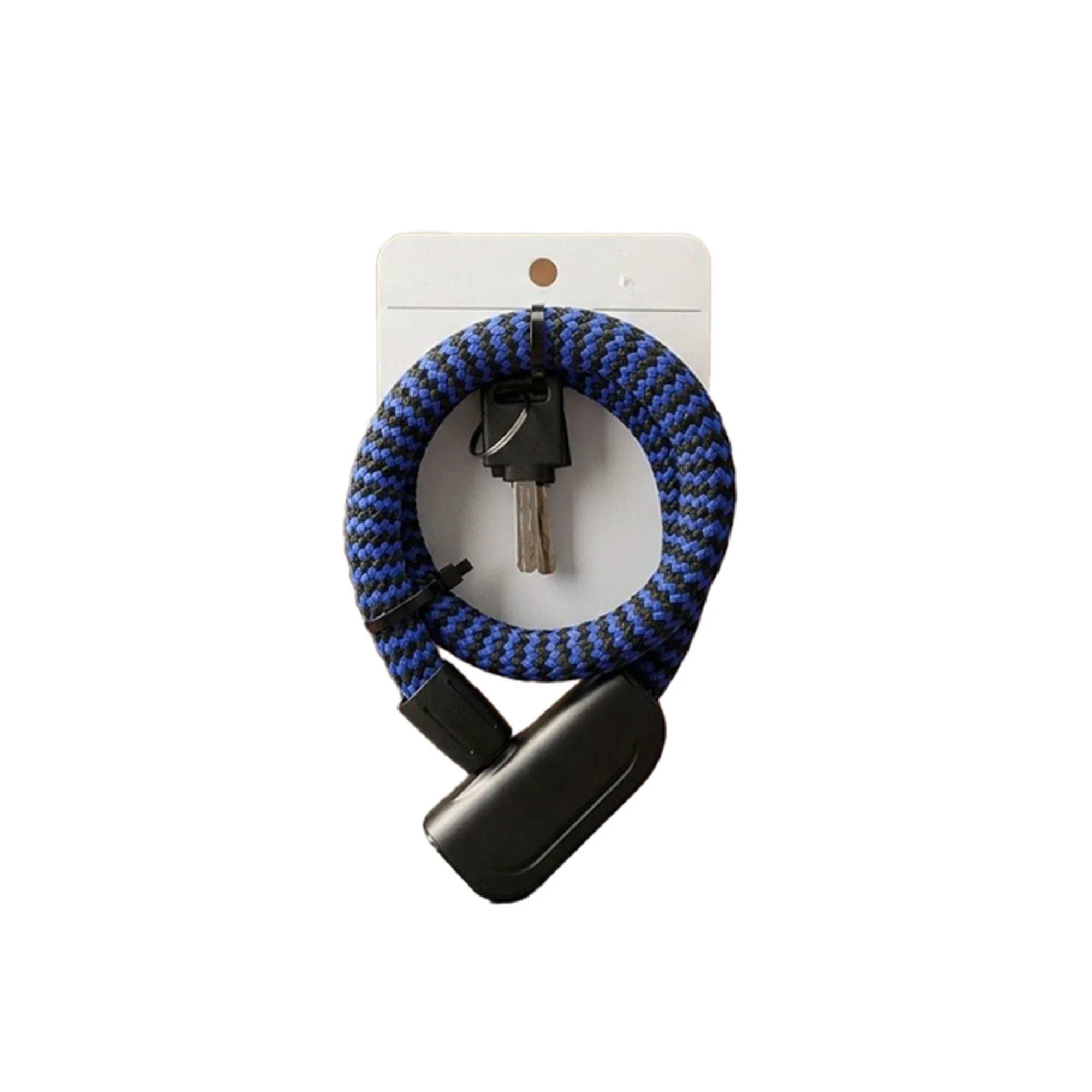 Outdoor Bicycle Lock Cable 10mm Solid Steel 650mm Length Key Operated Anti-Theft Lock for Bikes Motorcycles Mowers