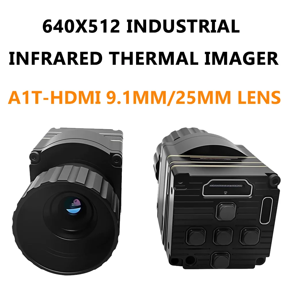 

640x512 12μm Industrial Infrared Thermal Imager with HDMI & USB UVC Output, 25mm Lens, ASIC Chip, for Industrial Monitoring