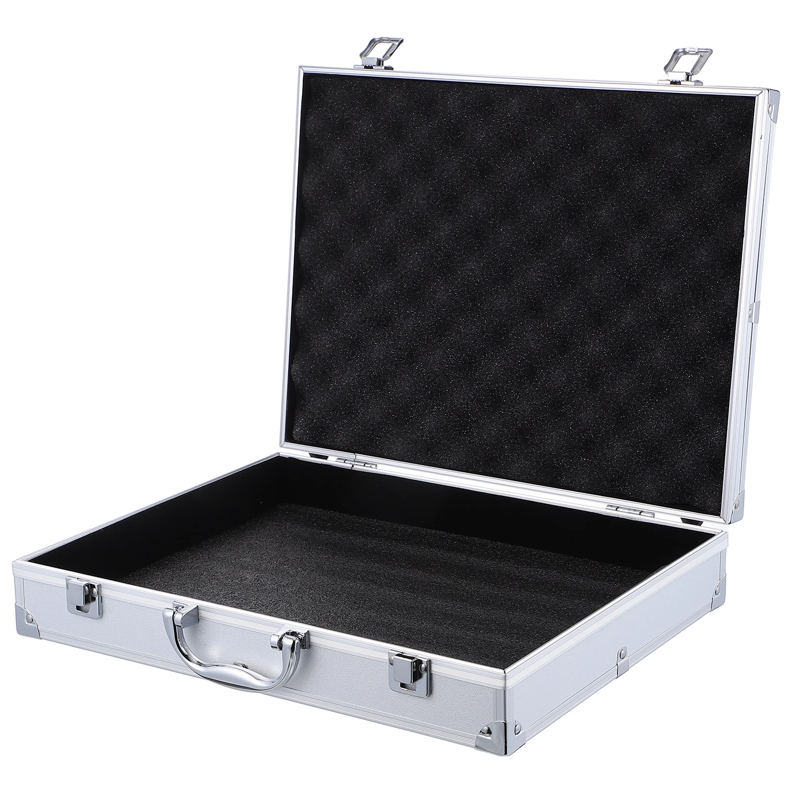 Toolbox Aluminum Case Hard Carrying Briefcase Tools Lockable Flight Flannel Solid
