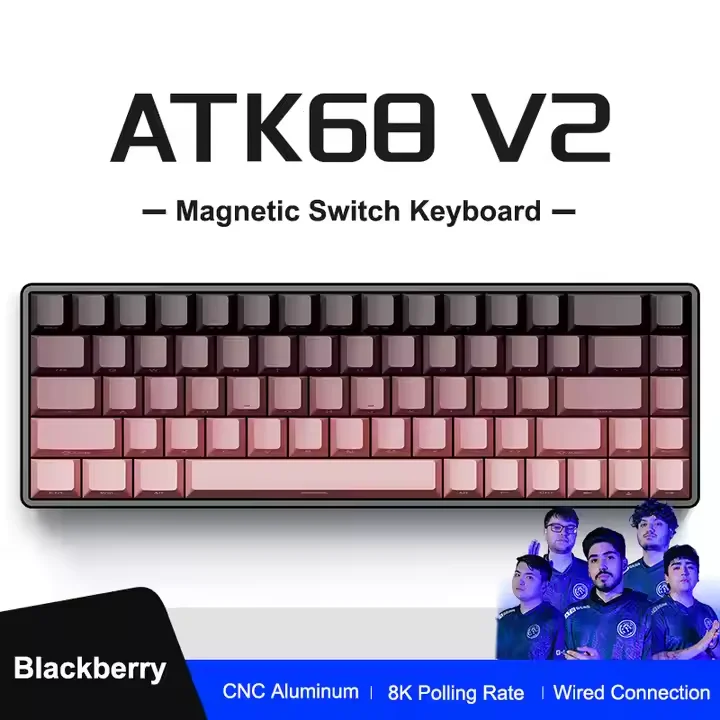 ATK68 V2 alumínio CNC ultra-baixa latência teclado mecânico com interruptor magnético com fio personalizado