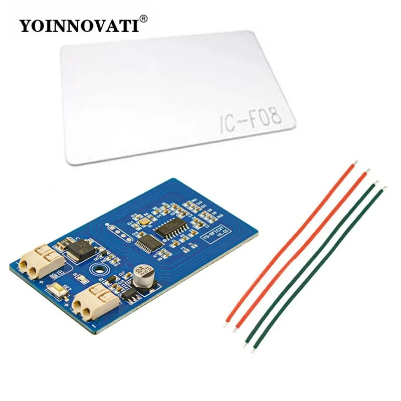 RFIC2T Smart Access Control Module with NFC/RFIC Card Support 5-12V DC for LED Lighting Systems Electric Locks Linear Actuators