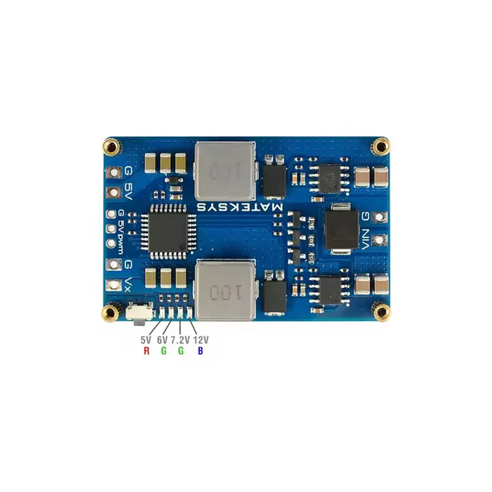 MATEK MATEKSYS PM12S - Módulo de alimentación 4A 3-14S 9-55V DC IN PWM 4A Salida 3 BECs independientes para RC Avión Helicóptero Quadcopter