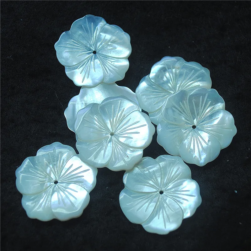 2PCS Natural White Saltwater Shell Pendants Size 28MM DIY Jewelry For Women Necklace Making