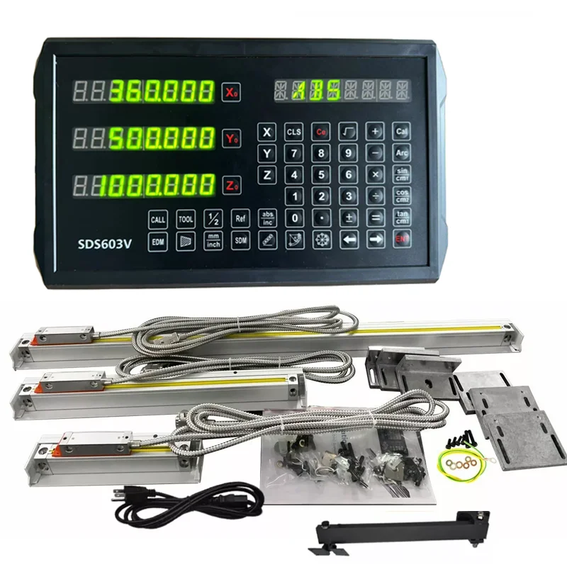 Dro 2 Axis 3 Axis Digital Readout Sino dro with 0.005mm Optical Linear Glass Scale Ruler Encoder