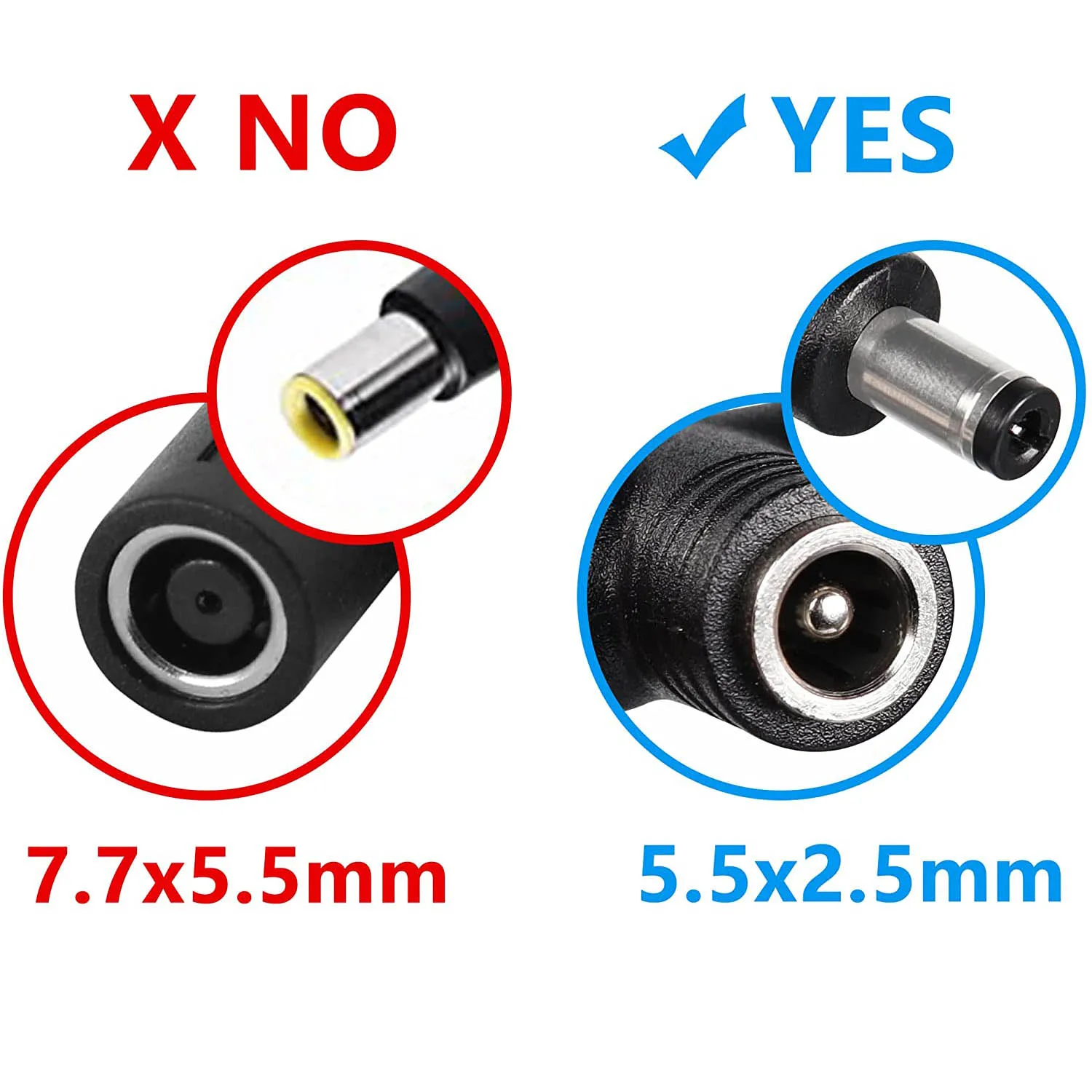 1pc 90도 각도 240W DC 5.5mm x 2.5mm 사각형 팁 전원 변환기 충전기 어댑터 Ideapad 요가