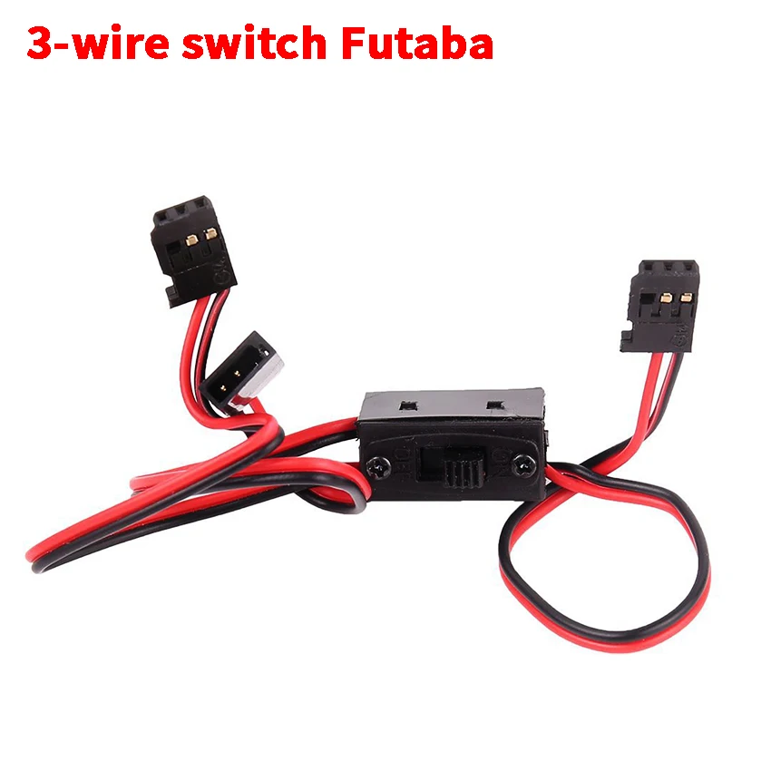 TOC/JR/Futaba 2/3 Wires Switch RC Model Switch Receiver Power Switch for RC Cars Ships Airplanes DIY