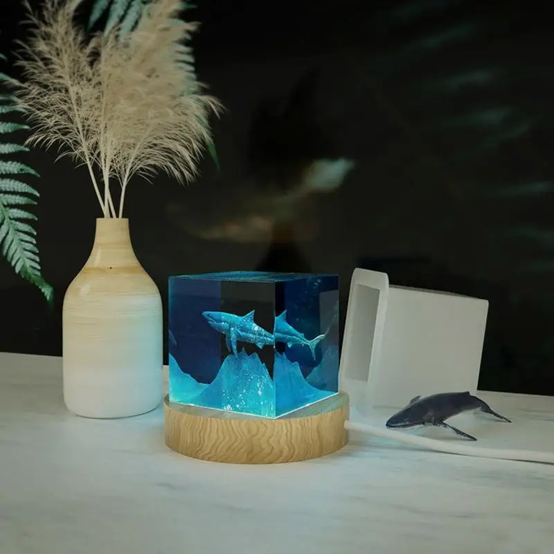 R3MC Rectangle/Square Resin Silicone Mould Tray Resin Mould Geometric Epoxy Casting Mould for Paperweight Dried Flower