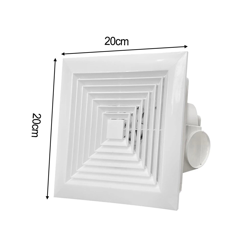 Circulación de aire eficiente y funcionamiento silencioso Ventilador de ventilación Ventilador de escape cuadrado blanco para montaje en techo/pared 6 0 Sone Rating